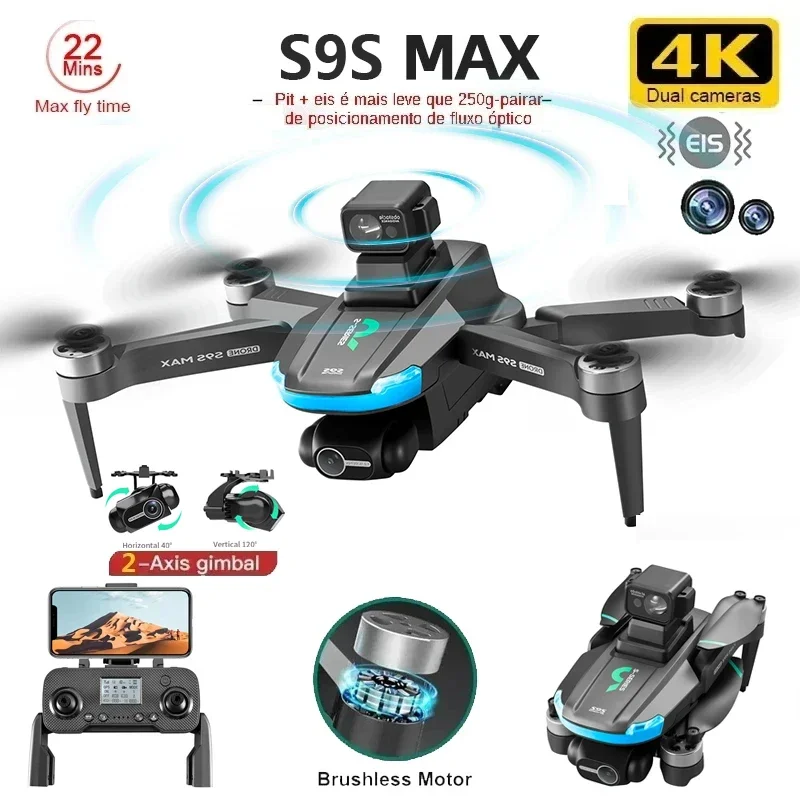 Drone Gimbal Brushless - NEW S9S MAX MINI Drone 4K