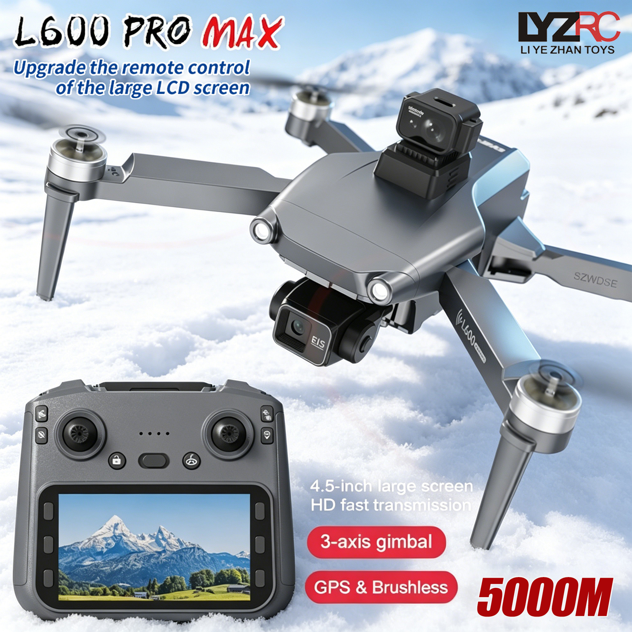 Drone Gimbal Brushless - L600 MAX GPS Drone Professional 8K