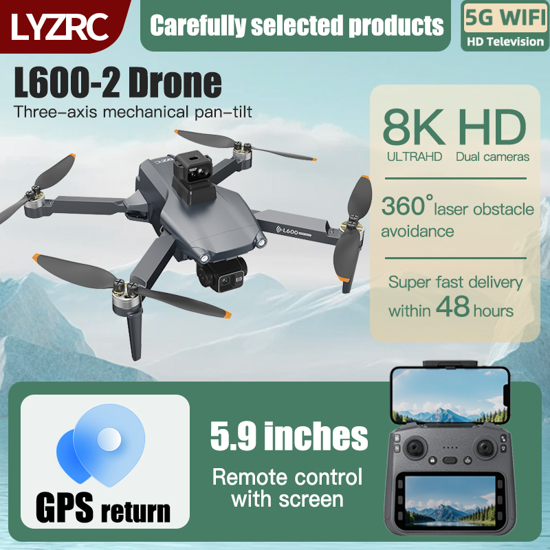 Drone Gimbal 3 Axis - LYZRC L600-2 MAX GPS Drone 3-Axis