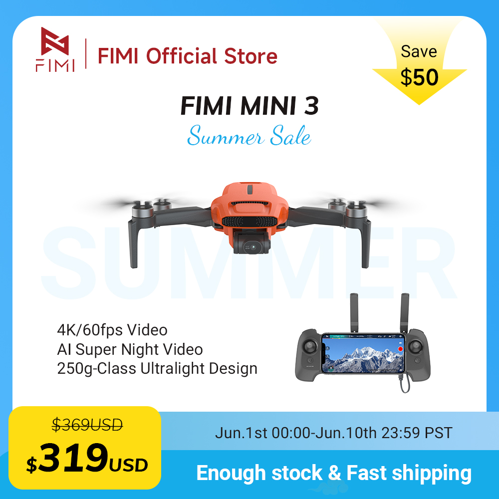 Drone Gimbal 3 Axis - FIMI MINI 3 Camere drone 4K