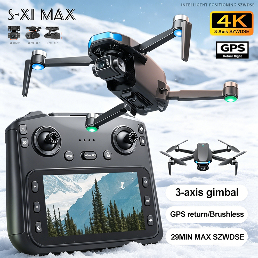 Drone Gimbal Brushless - New S-X1 MAX Drone GPS 8K