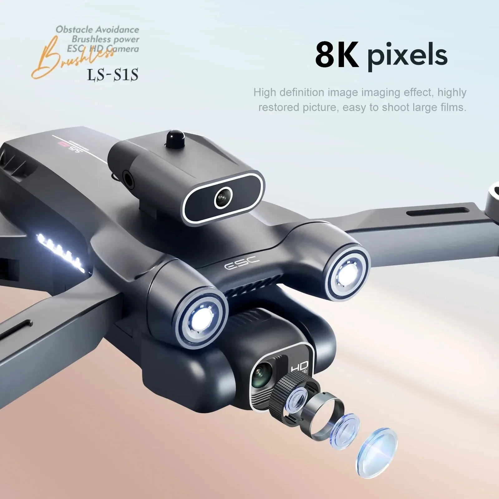 New S1S 5G GPS Drone Camera 8K - Drone Gimbal Brushless incelemesi ve fiyatı