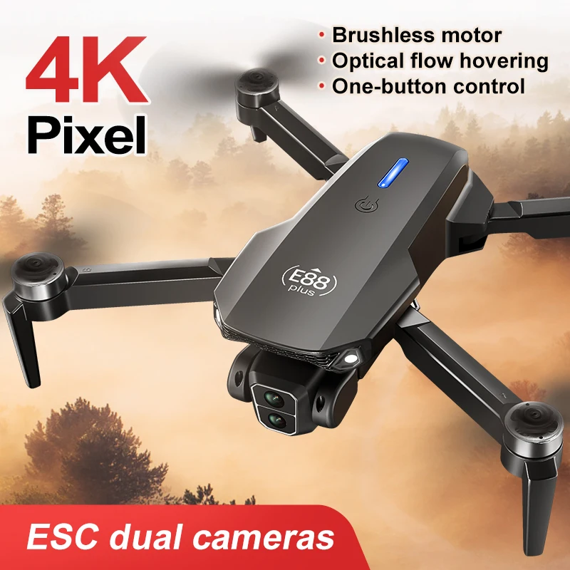 New E88 Plus Quadcopter Drone: - Drone Gimbal Brushless incelemesi ve fiyatı
