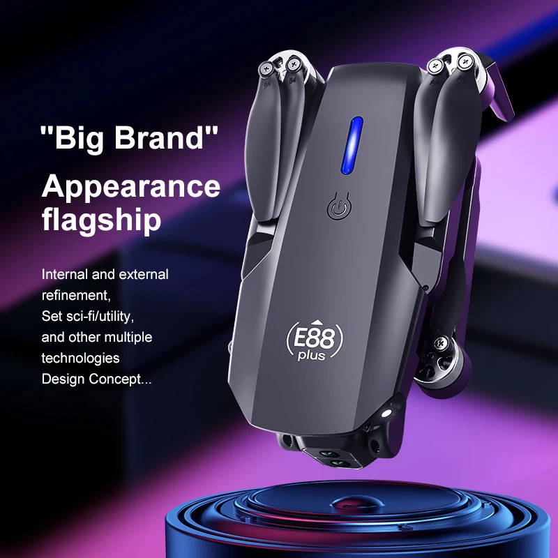 New E88 Plus Quadcopter Drone: - Drone Gimbal Brushless incelemesi ve fiyatı
