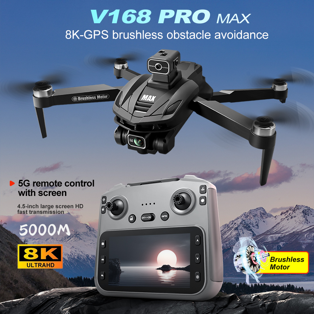 V168 PRO Max GPS Drone 8K Prof - Drone Gimbal Brushless incelemesi ve fiyatı