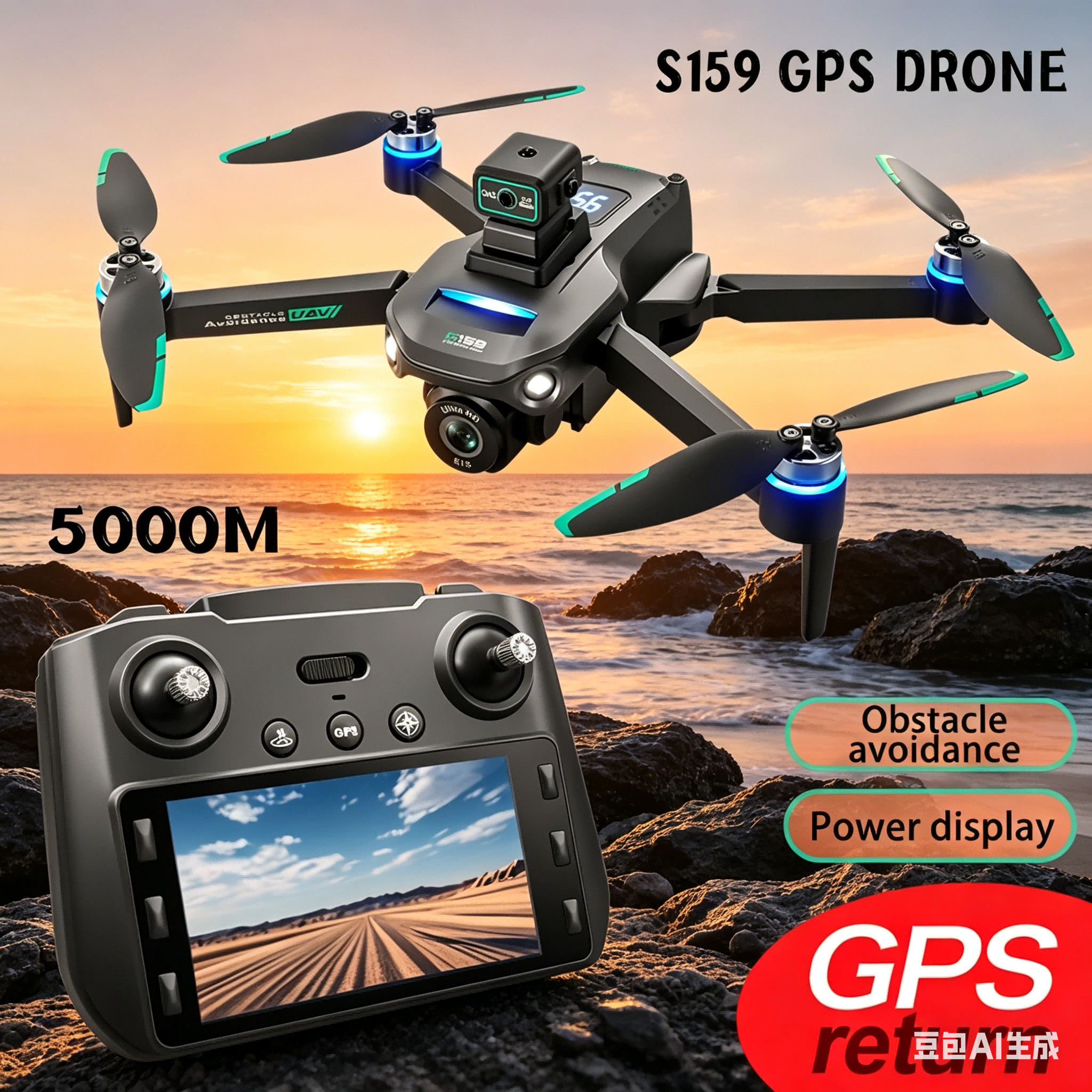S159 GPS Drone 4K Profesional  - Drone Gimbal Brushless incelemesi ve fiyatı