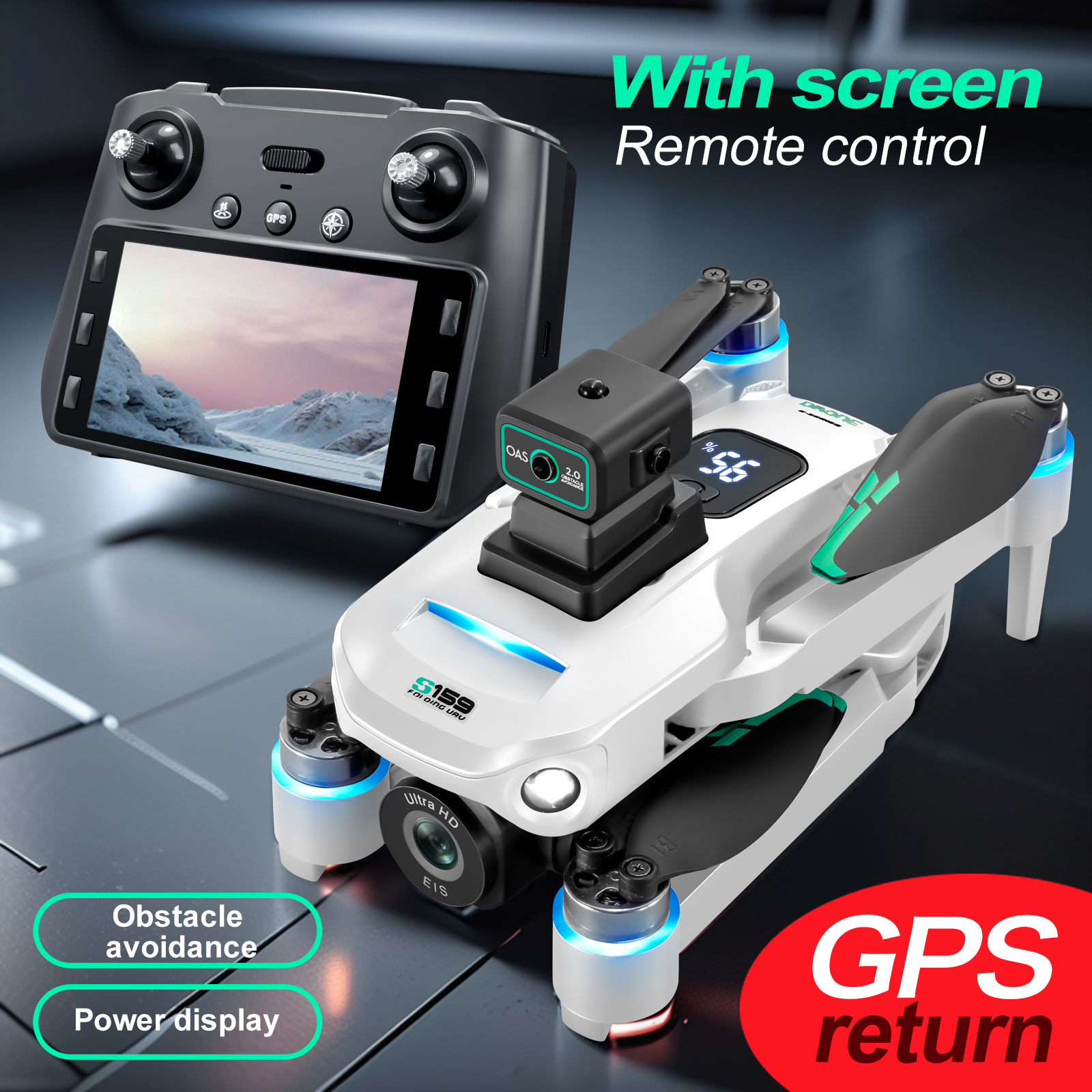 S159 GPS Drone 4K Profesional  - Drone Gimbal Brushless incelemesi ve fiyatı